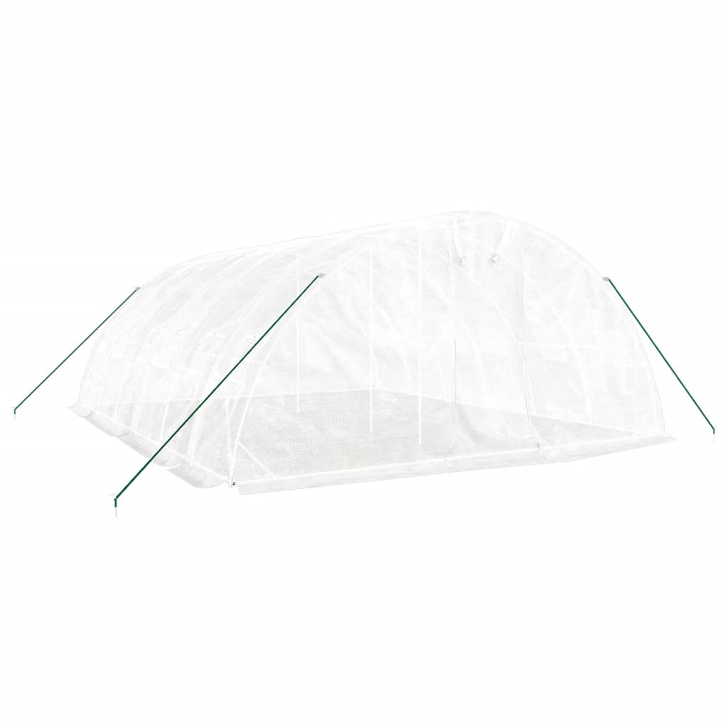 vidaXL Greenhouse with Steel Frame White 30 m² 6x5x2,3 m 3