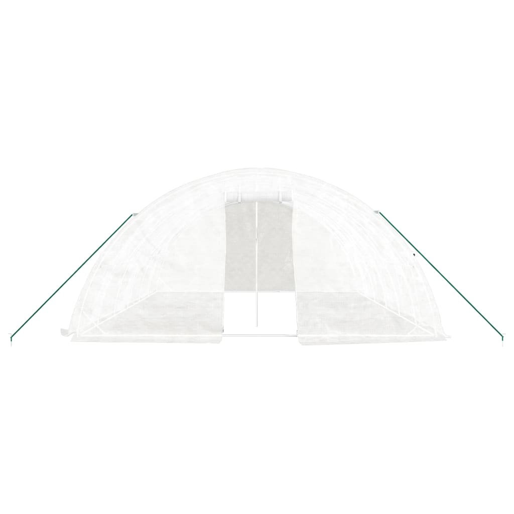 vidaXL Greenhouse with Steel Frame White 30 m² 6x5x2,3 m 4