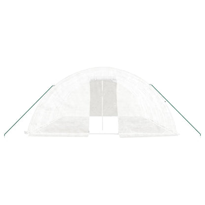 vidaXL Greenhouse with Steel Frame White 30 m² 6x5x2,3 m 4