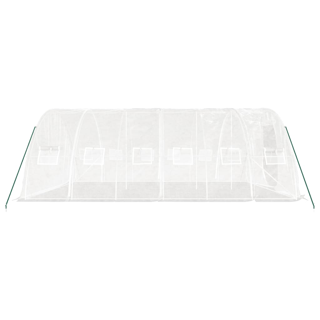 vidaXL Greenhouse with Steel Frame White 30 m² 6x5x2,3 m 5