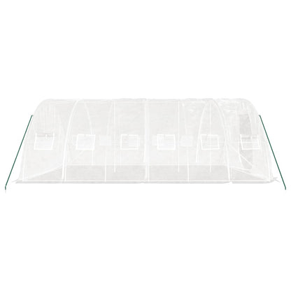 vidaXL Greenhouse with Steel Frame White 30 m² 6x5x2,3 m 5