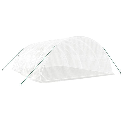 vidaXL Greenhouse with Steel Frame White 30 m² 6x5x2,3 m 6