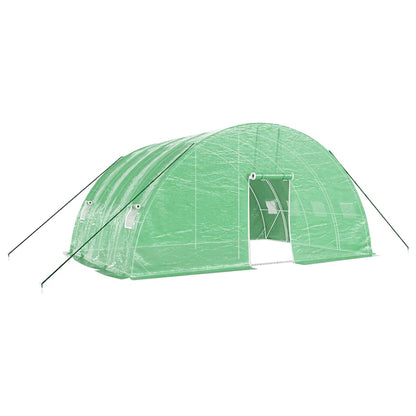 vidaXL Greenhouse with Steel Frame Green 24 m² 6x4x2,85 m 2