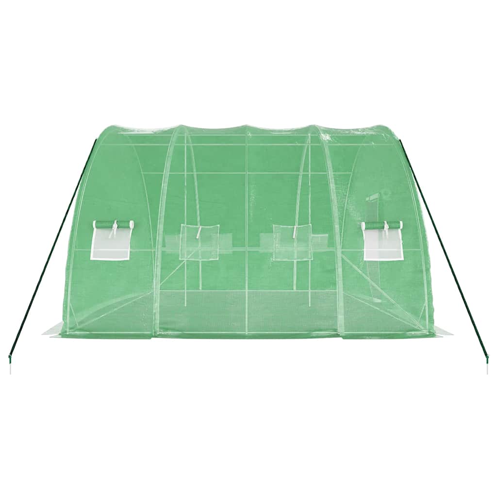 vidaXL Greenhouse with Steel Frame Green 24 m² 6x4x2,85 m 6