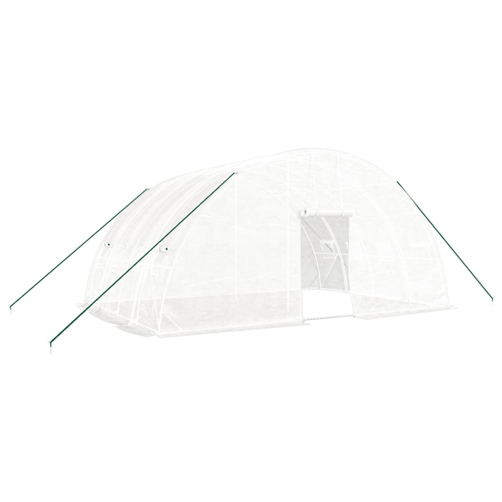 vidaXL Greenhouse with Steel Frame White 24 m² 6x4x2,85 m 2