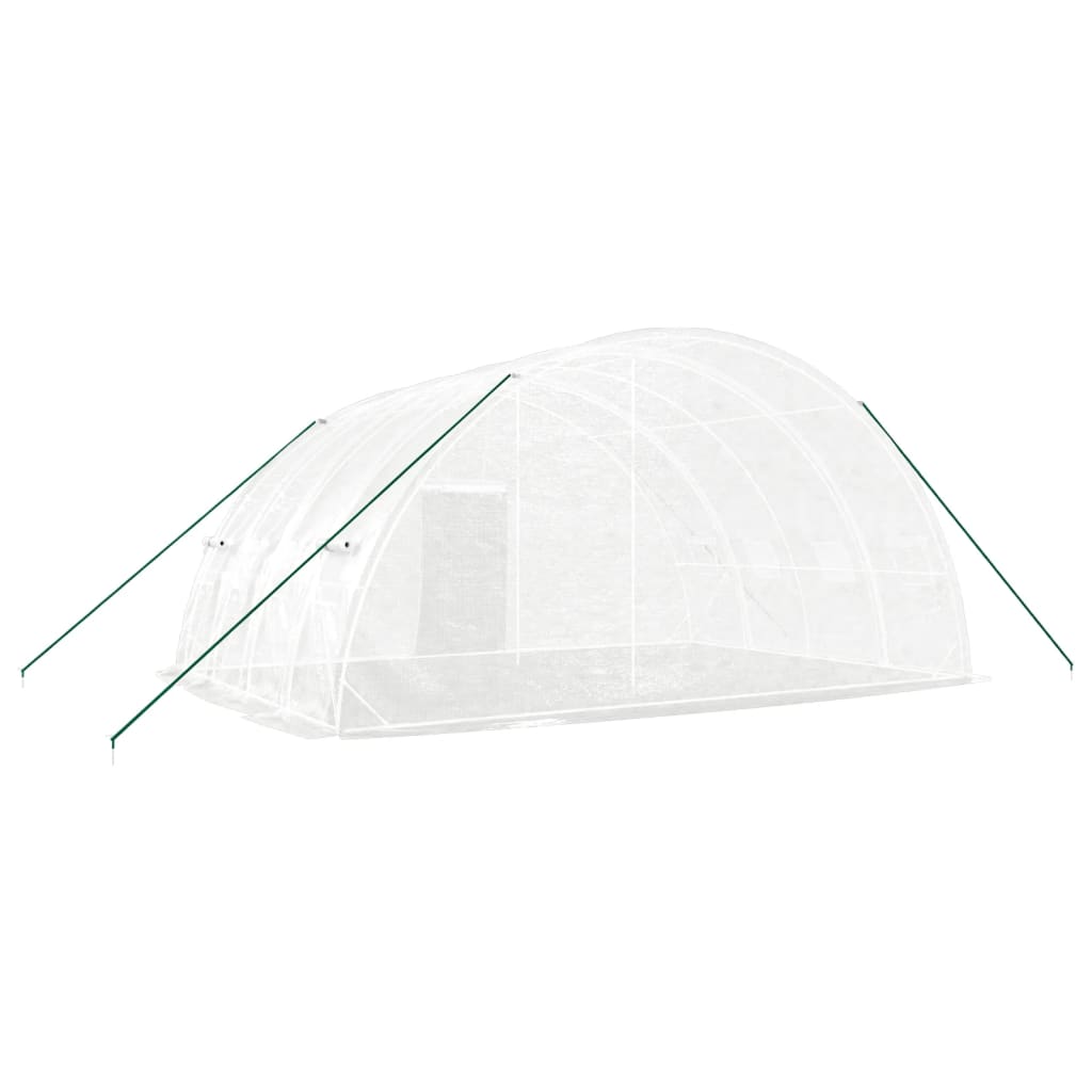 vidaXL Greenhouse with Steel Frame White 24 m² 6x4x2,85 m 6