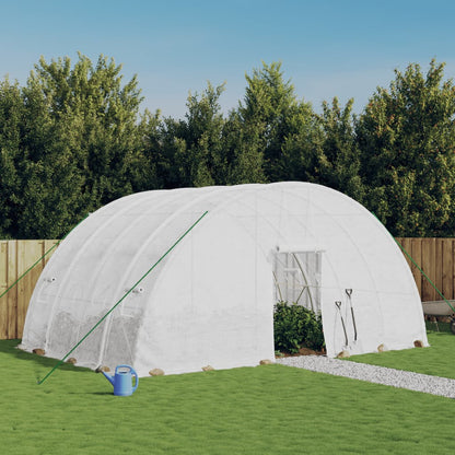 vidaXL Greenhouse with Steel Frame White 24 m² 6x4x2,85 m 1