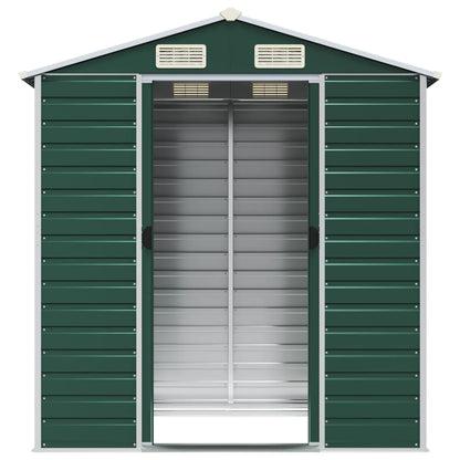 vidaXL Garden Shed | Green | Galvanised Steel | 191 x 130 x 198 cm | Garden Shed 5