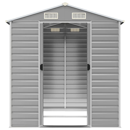 Garden Shed Galvanised Steel Light Grey 191 x 215 x 198 cm