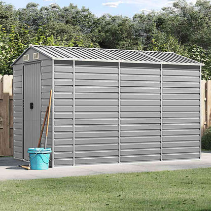Garden Shed Galvanised Steel Light Grey 191 x 300 x 198 cm