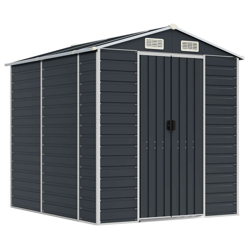 Garden Shed Galvanised Steel Anthracite 191 x 215 x 198 cm