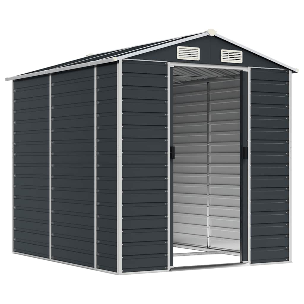 Garden Shed Galvanised Steel Anthracite 191 x 215 x 198 cm