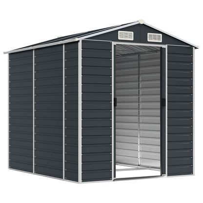 Garden Shed Galvanised Steel Anthracite 191 x 215 x 198 cm