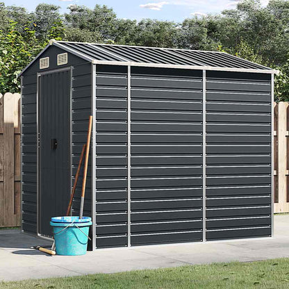 vidaXL Garden Shed Anthracite 191x215x198 cm Galvanised Steel 1
