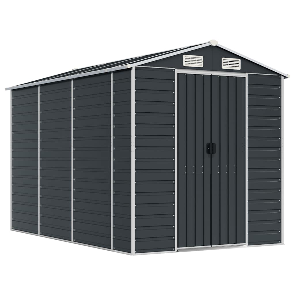 Garden Shed Galvanised Steel Anthracite 191 x 300 x 198 cm