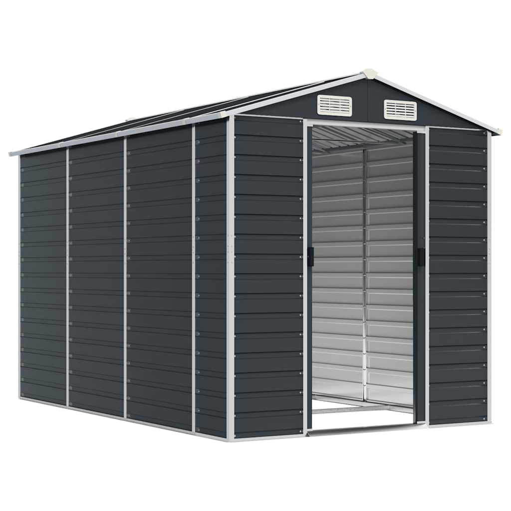 Garden Shed Galvanised Steel Anthracite 191 x 300 x 198 cm