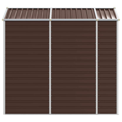 vidaXL Garden Shed Brown 191x215x198 cm Galvanised Steel 6