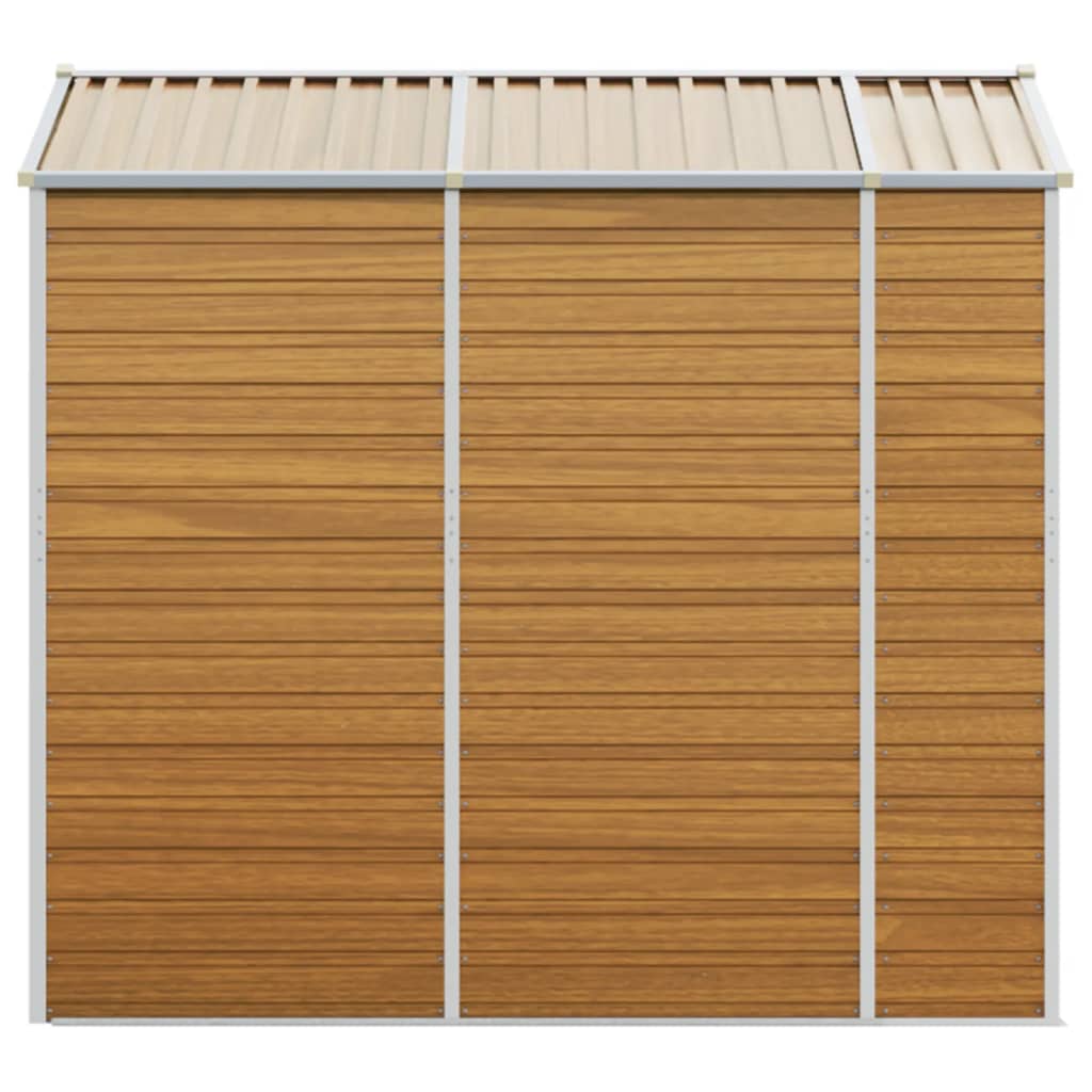 vidaXL Garden Shed Light Brown 191x215x198 cm Galvanised Steel 6