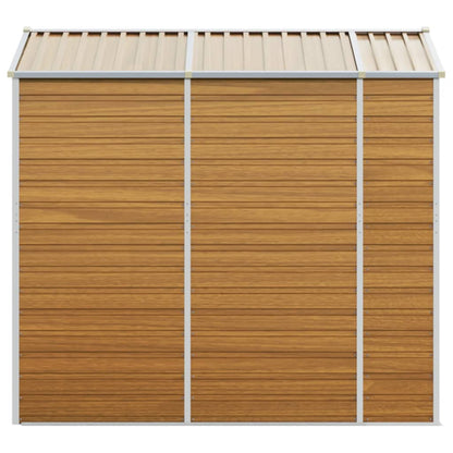 vidaXL Garden Shed Light Brown 191x215x198 cm Galvanised Steel 6