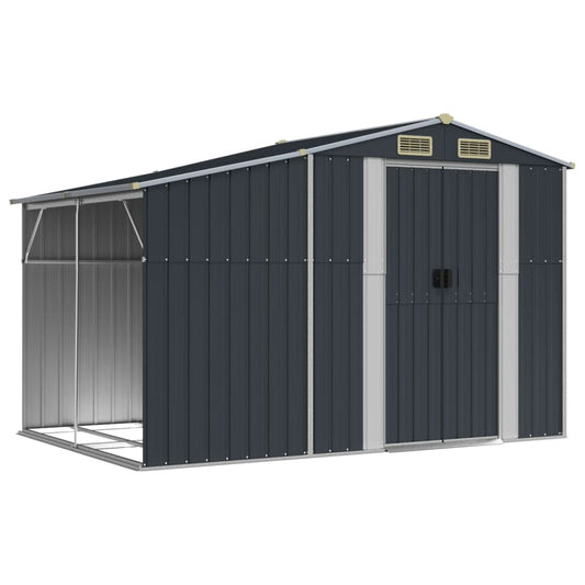 Garden Shed Galvanised Steel Anthracite 277 x 192.5 x 179 cm