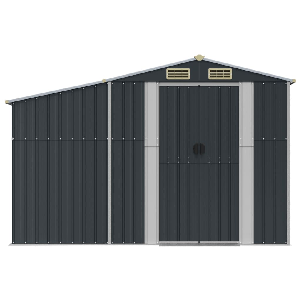 vidaXL Garden Shed Anthracite 277x192,5x179 cm Galvanised Steel 4