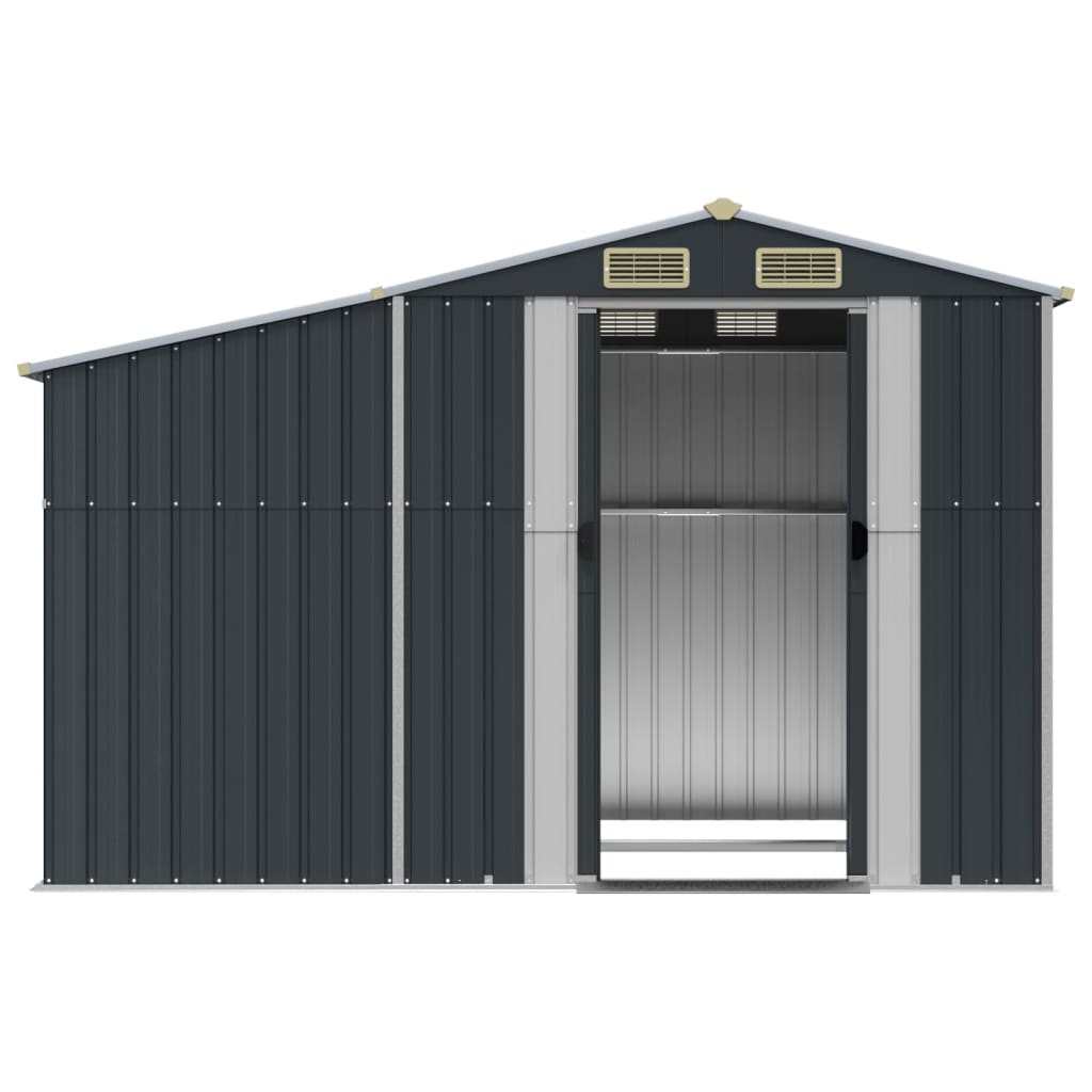 vidaXL Garden Shed Anthracite 277x192,5x179 cm Galvanised Steel 5