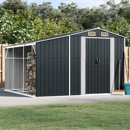 vidaXL Garden Shed Galvanised Steel