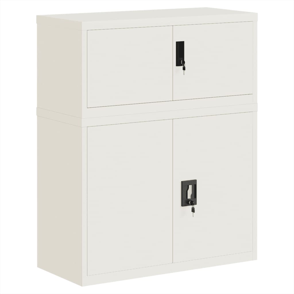 vidaXL File Cabinet White 90x40x110 cm Steel 2