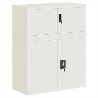 vidaXL File Cabinet White 90x40x110 cm Steel 2