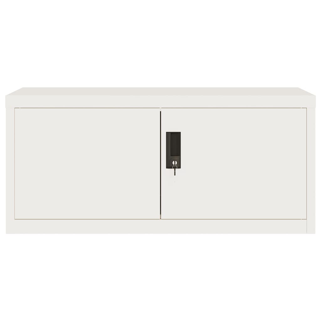 vidaXL File Cabinet White 90x40x110 cm Steel 4