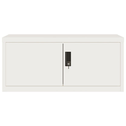 vidaXL File Cabinet White 90x40x110 cm Steel 4