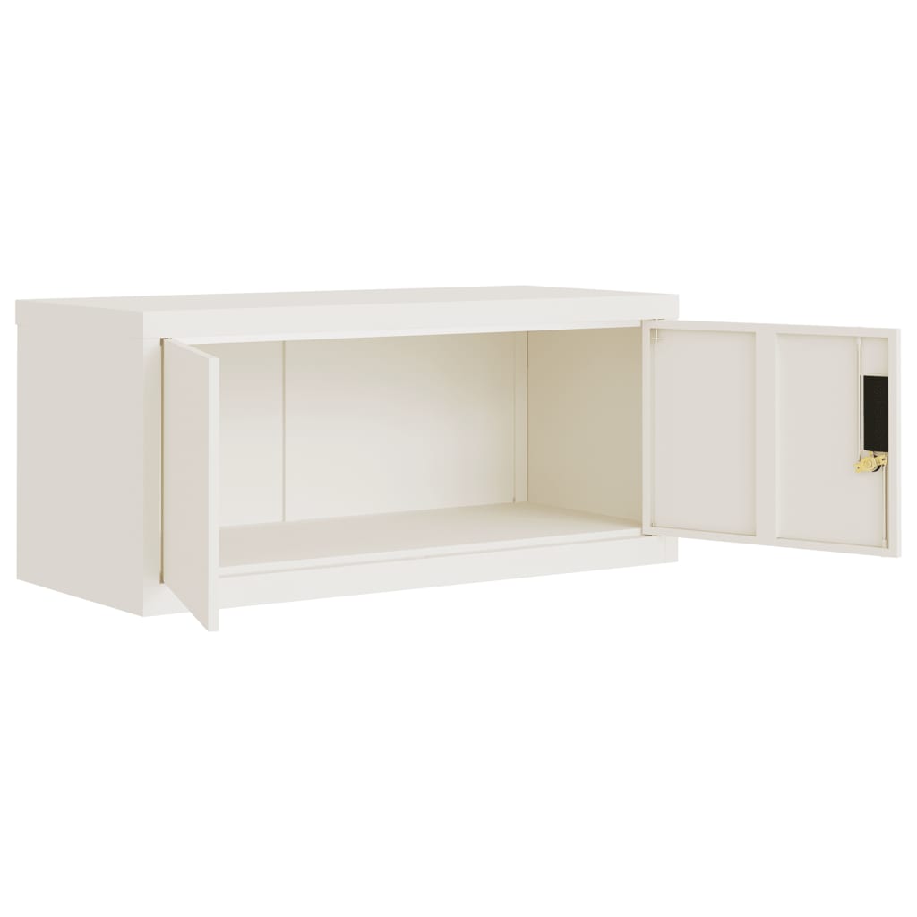 vidaXL File Cabinet White 90x40x110 cm Steel 5