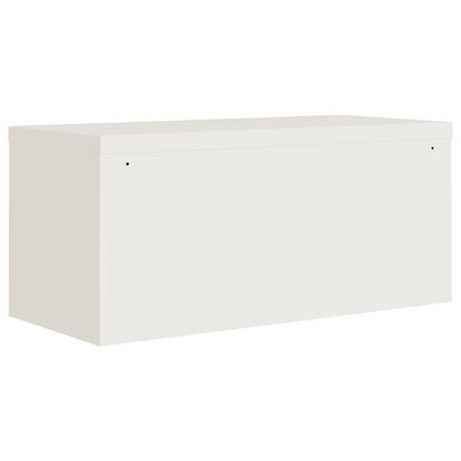 vidaXL File Cabinet White 90x40x110 cm Steel 6