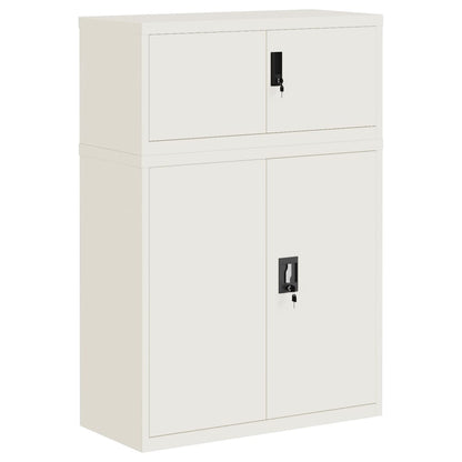 File Cabinet Steel White 90 x 40 x 130 cm