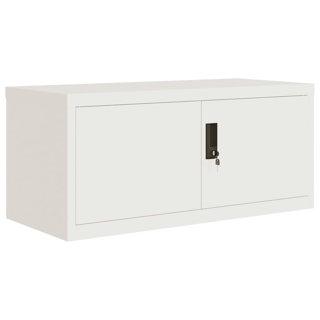 File Cabinet Steel White 90 x 40 x 130 cm