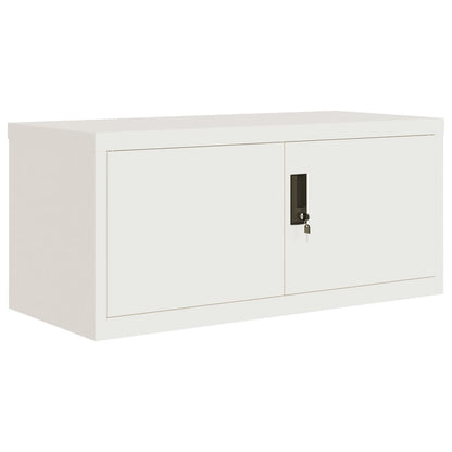 File Cabinet Steel White 90 x 40 x 130 cm