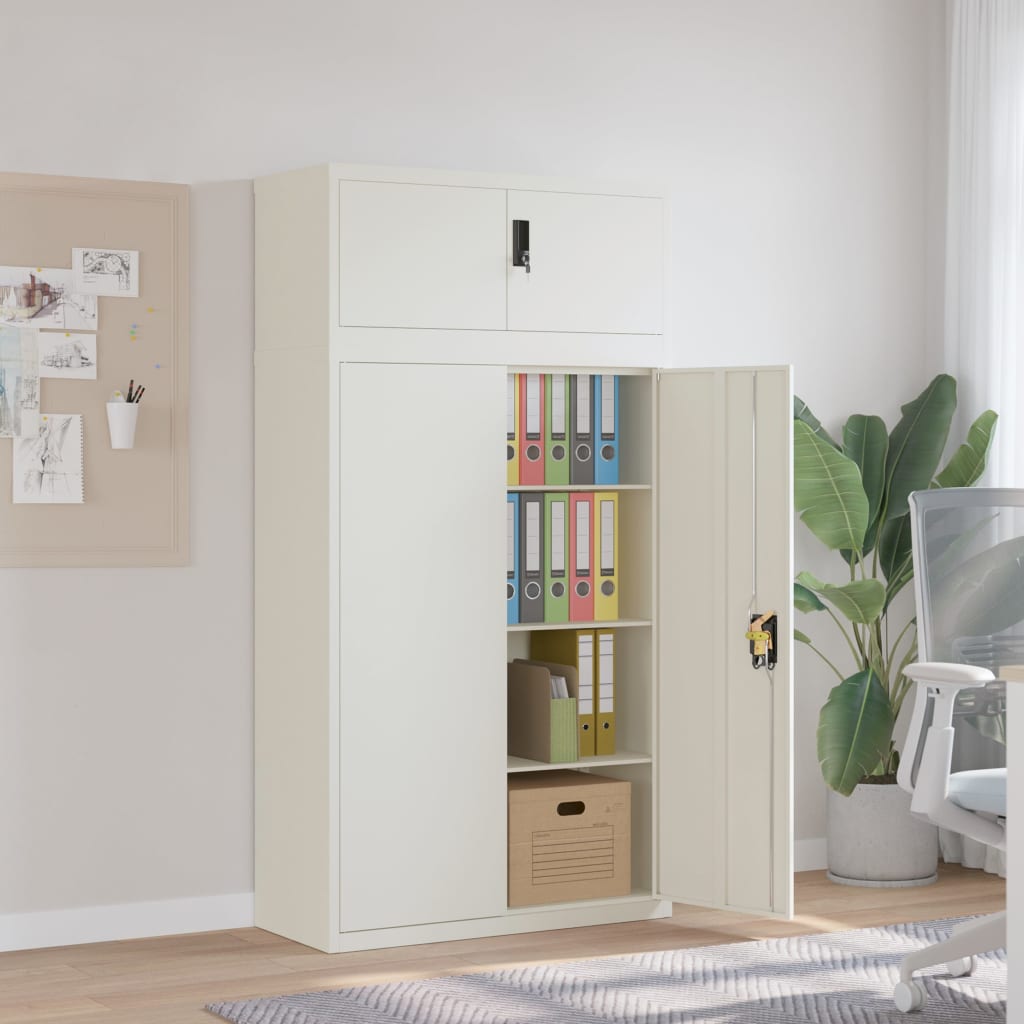 vidaXL File Cabinet Steel White