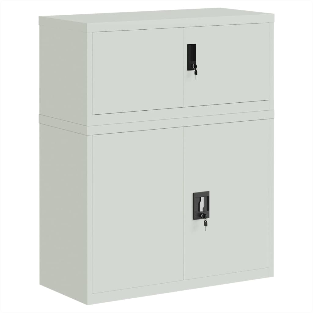 vidaXL File Cabinet Light Grey 90x40x110 cm Steel 2
