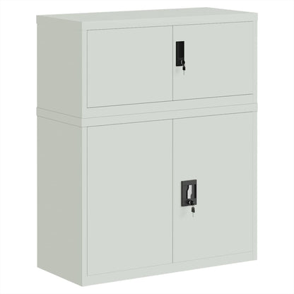 vidaXL File Cabinet Light Grey 90x40x110 cm Steel 2