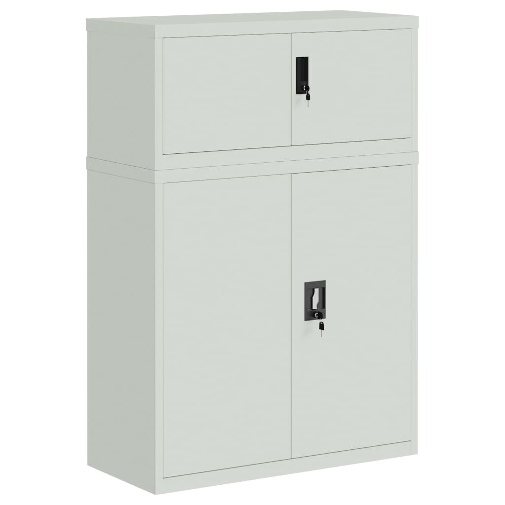 vidaXL File Cabinet Light Grey 90x40x130 cm Steel 2