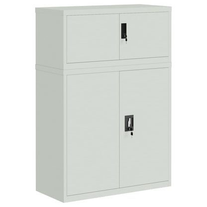 vidaXL File Cabinet Light Grey 90x40x130 cm Steel 2