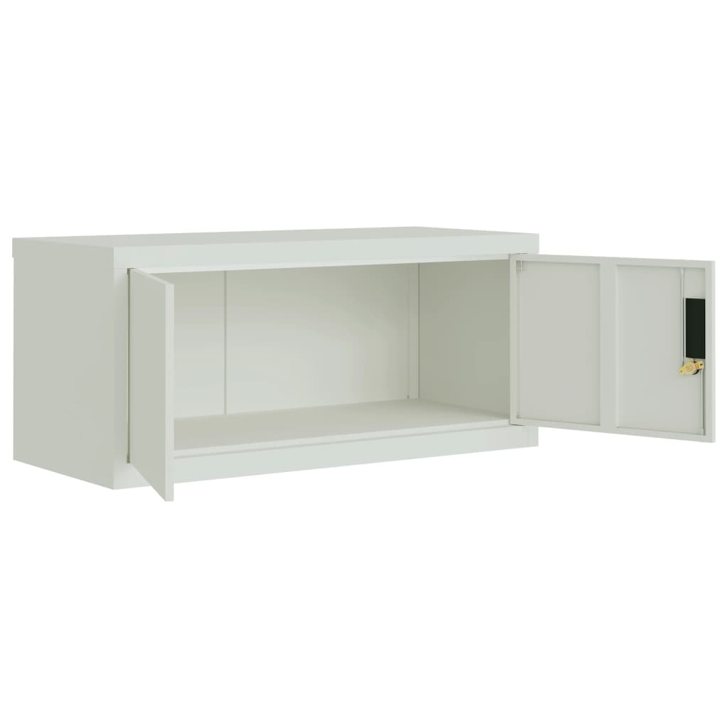 vidaXL File Cabinet Light Grey 90x40x130 cm Steel 5