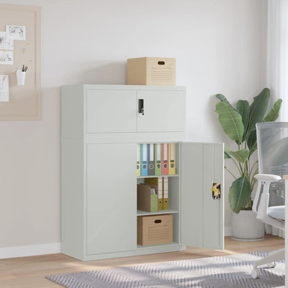 vidaXL File Cabinet Light Grey 90x40x130 cm Steel 1