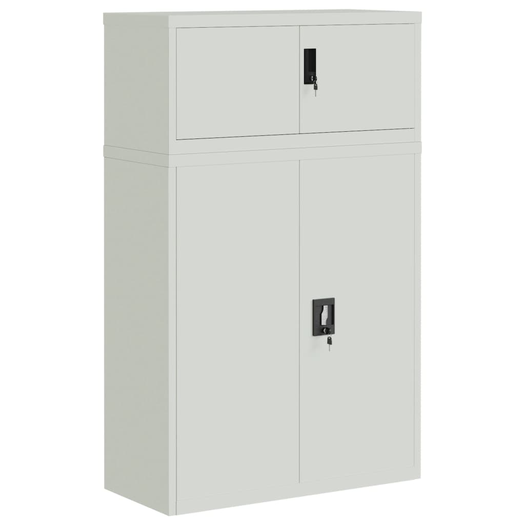 vidaXL File Cabinet Light Grey 90x40x145 cm Steel 2