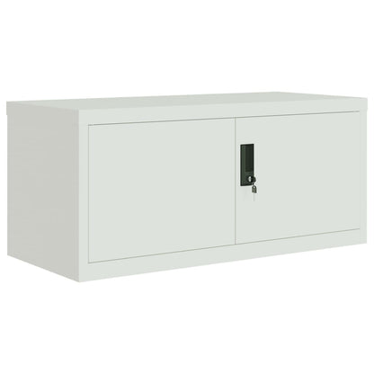 vidaXL File Cabinet Light Grey 90x40x145 cm Steel 3
