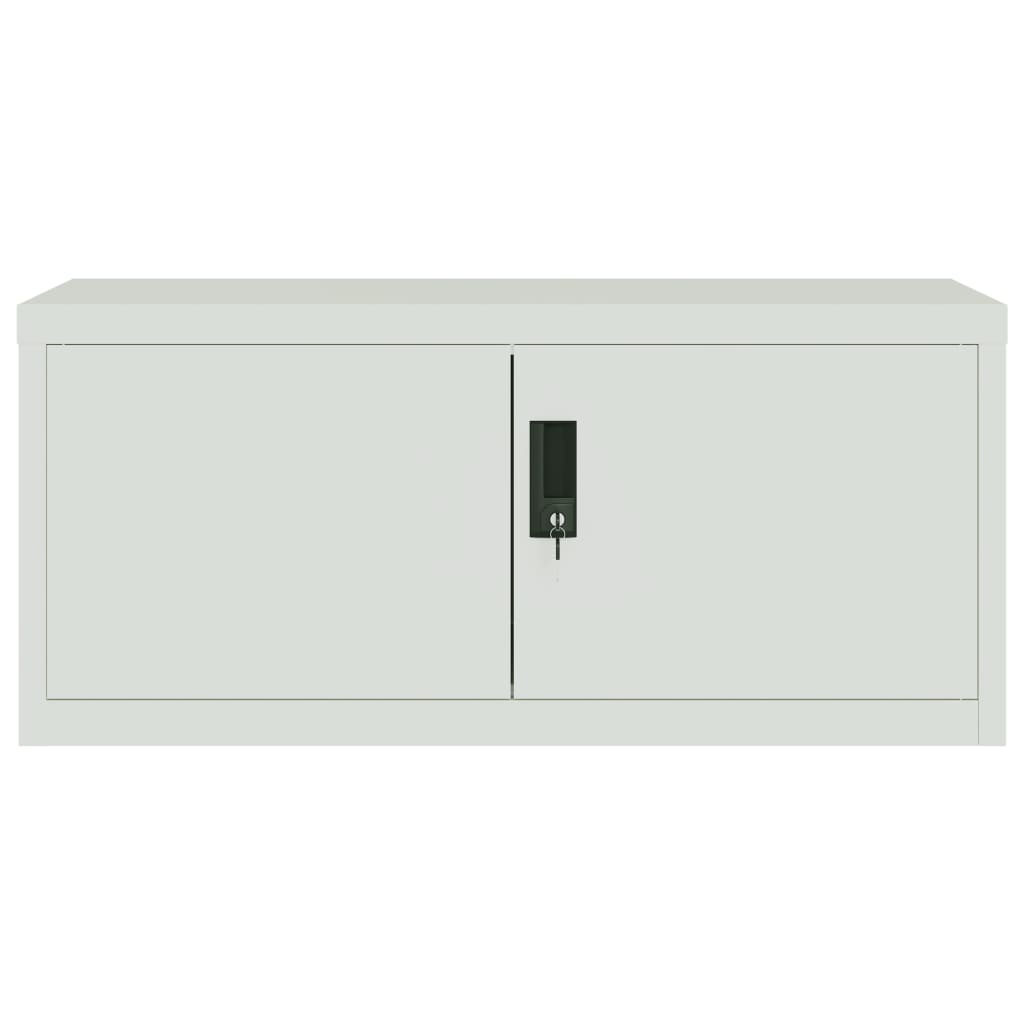 vidaXL File Cabinet Light Grey 90x40x145 cm Steel 4