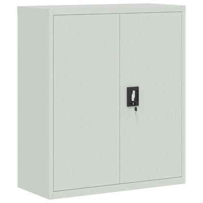 vidaXL File Cabinet Light Grey 90x40x145 cm Steel 6