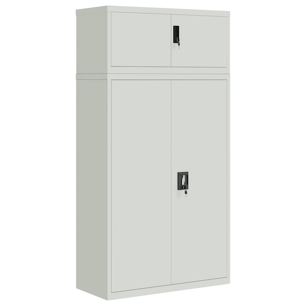 vidaXL File Cabinet Light Grey 90x40x180 cm Steel 2