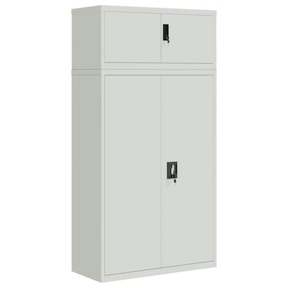 vidaXL File Cabinet Light Grey 90x40x180 cm Steel 2