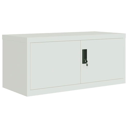 vidaXL File Cabinet Light Grey 90x40x180 cm Steel 3